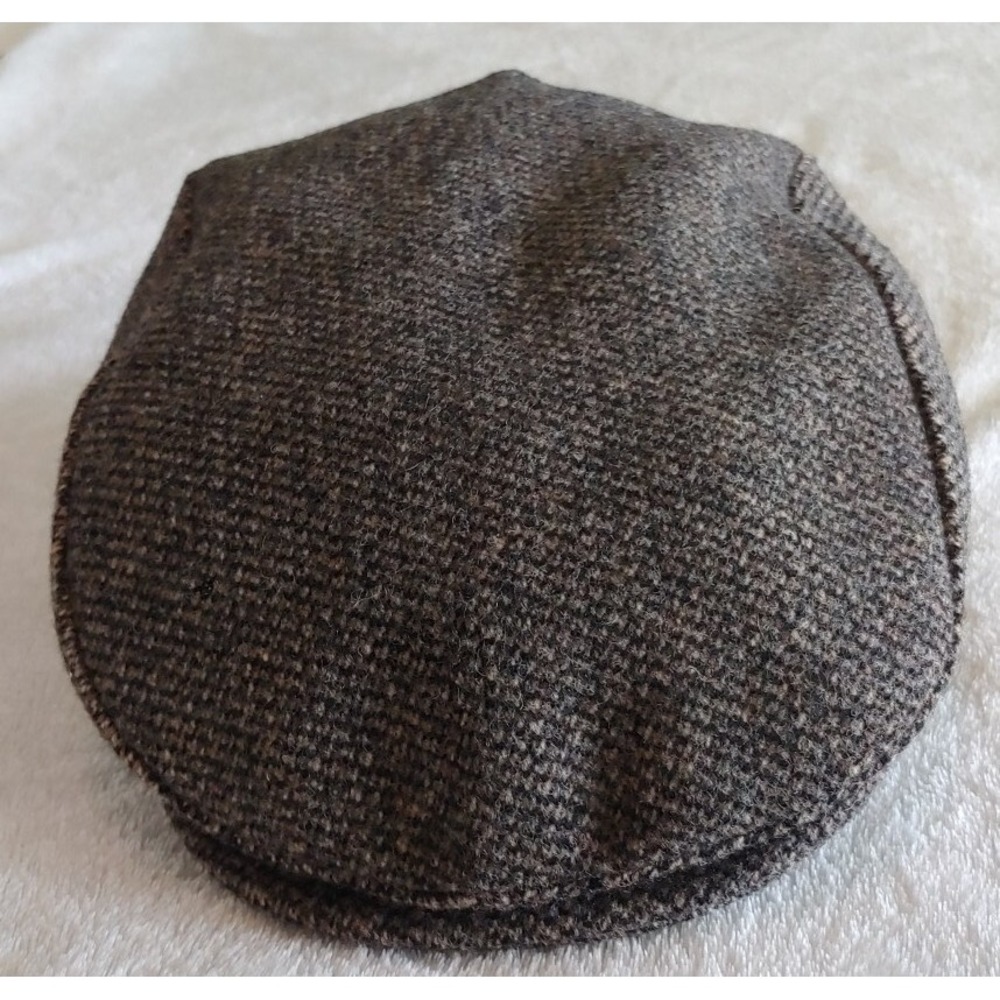Newsboy Hat Vintage Amalgamated Textile Workers Union Tweed Wool USA Size L Cap